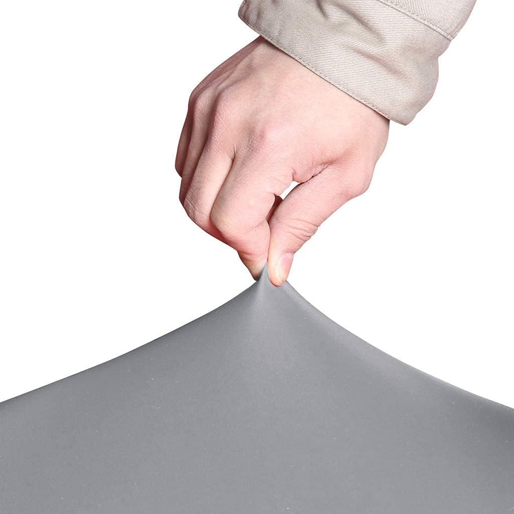 Yikko Non-Slip Round Tablecloth - 120cm Washable Stretch Table Cover Waterproof Polyester Tablecover for Home, Parties, Holiday Dinner, Restaurant (Grey, 120 cm) - Image 4