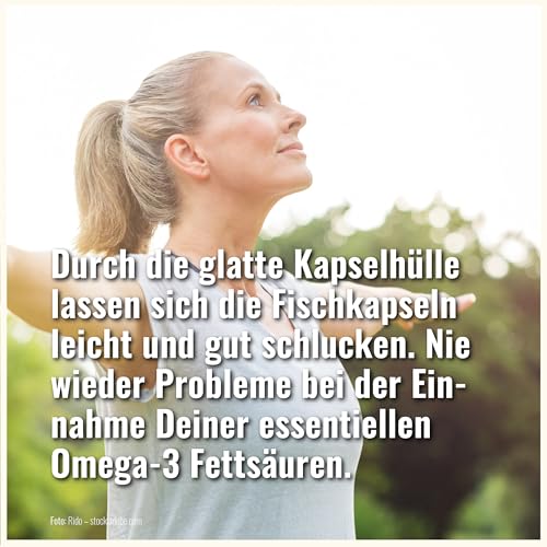Omega 3 Kapseln Hochdosiert – 400 Fischöl Kapseln Hochdosiert - Reines Omega 3 Öl Aus Nachhaltigem Fischfang – 1000mg Fischöl und 350mg Omega3 Fettsäuren Pro Kapsel – Mit Omega 3 Triglyceride EPA DHA