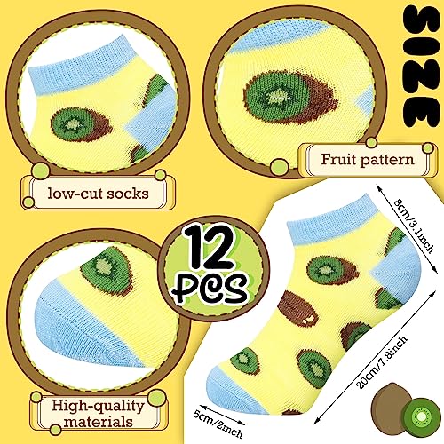Leumoi 12 Pairs Fruit Ankle Socks Cute Fun Novelty No Show Low Cut Sock Sizes 6-12 for Women Ladies for Fruit Lover Gift2