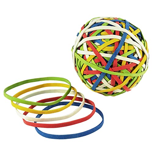 Läufer 59106 Rondella Rubberball, ca. 200 Gummibänder, Durchmesser 60mm, bunt sortierte Gummiringe in hervorragender Qualität
