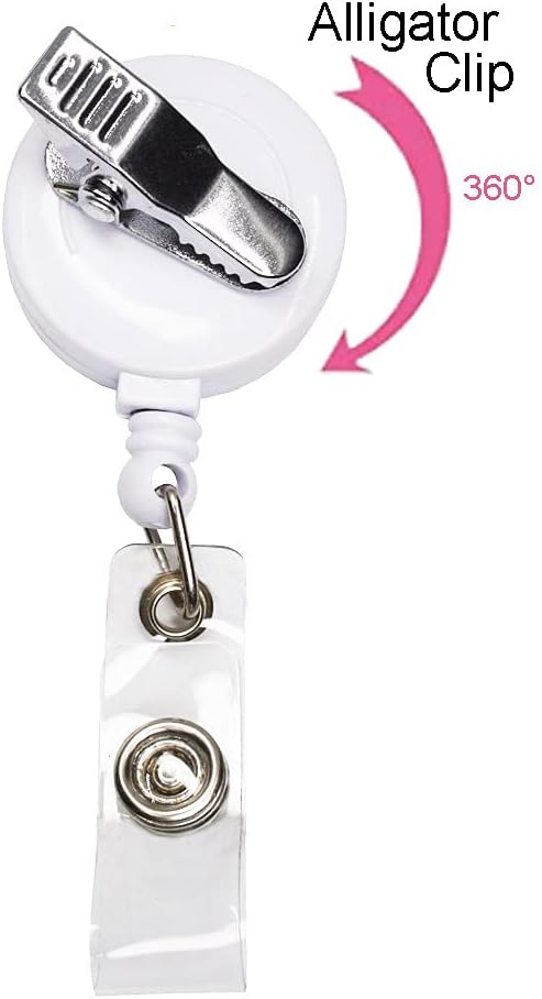Sloth in Summer Pool Badge Reels Retractable, with Alligator Clip and Key Ring, 24 inches Thick Pull Cord - Image 5