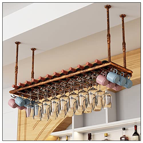 Estantes de Vino Montados en la Pared, Estantes para Copas de Copas, Soporte para Botellas y Vasos, Estantes de Exhibición, Decoración del Hogar y la Cocina Cover