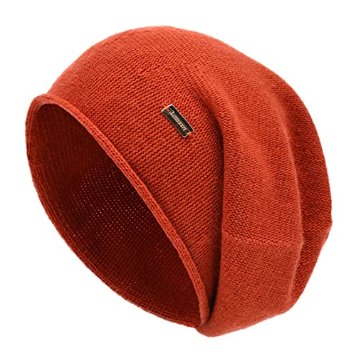Image of jaxmonoy Cashmere Slouchy Knit Beanie Hat for Women Winter Soft Warm Ladies Wool Knitted Skull Beanies Cap