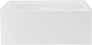 Ivy 48'' x 32" Bathtub with Apron Left Hand Drain in White