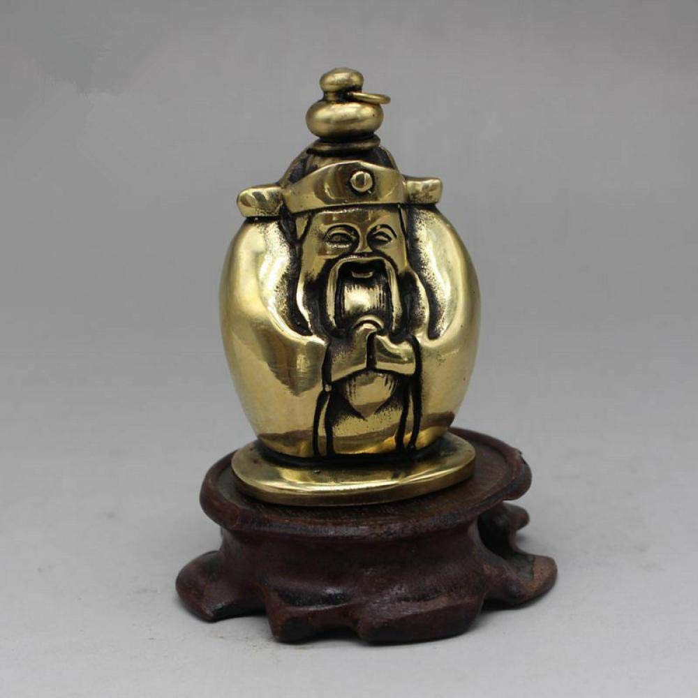 Statue Dieu de la Richesse en laiton antique, sculpture d'art abstrait pour bureau