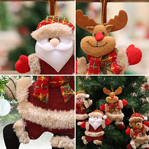 CLISPEED 5 Unidades Pingente De Boneca De Tecido De Natal Decoração De Festa De Natal Decoração De R