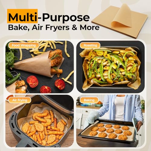 Image of Vailnd 220 Pcs Unbleached Parchment Paper Sheets for Baking 12 inch X 16 inch