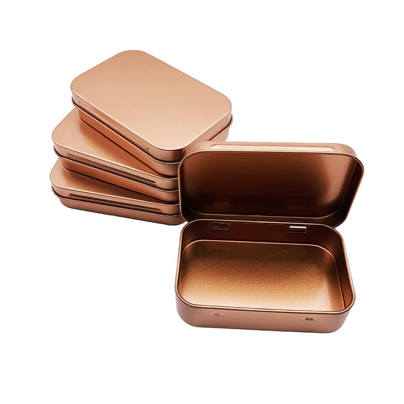 AKOAK Rectangular Hinged Tins Box Containers (4 Pcs)