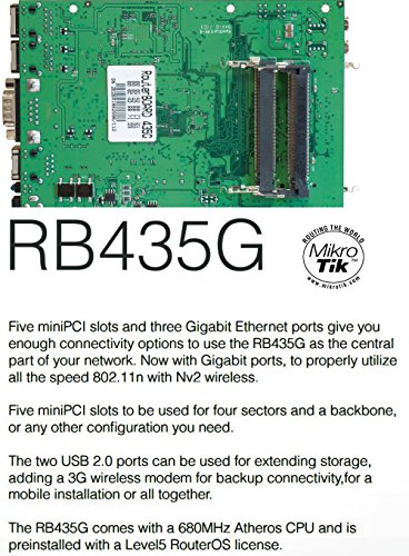 Mikrotik RB435G RouterBOARD 680MHz 256MB RAM 3Gigabit LANRouterOS L5 2USB