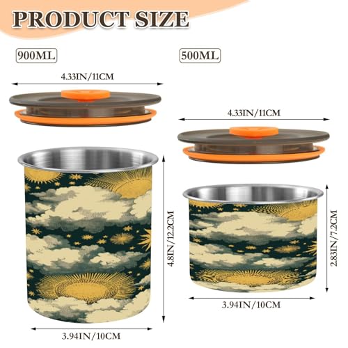 Contenedor hermético para café de acero inoxidable 500 ml miniatura 2