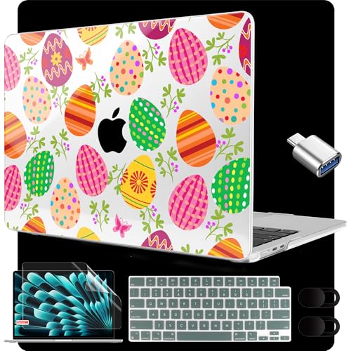 Image of MEEgoodo for M5 /M4 /M3 /M2 MacBook Air 15 inch Case 2026 2025 2024 2023, Case Fit Model (A3448 /A3241 /A3114 /A2941) for MacBook Air 15.3 inch, Color Egg