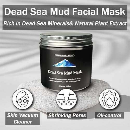 Dead Sea Mud Mask Clay Mask with Aloe Vera Spa Quality Natural Facial Mask Deep Pore Reducer for Face and Body Acne Blackheads Blemish Oily Skin Wrinkles Vegan Cruelty-Free Cosmetic Mineral-Rich