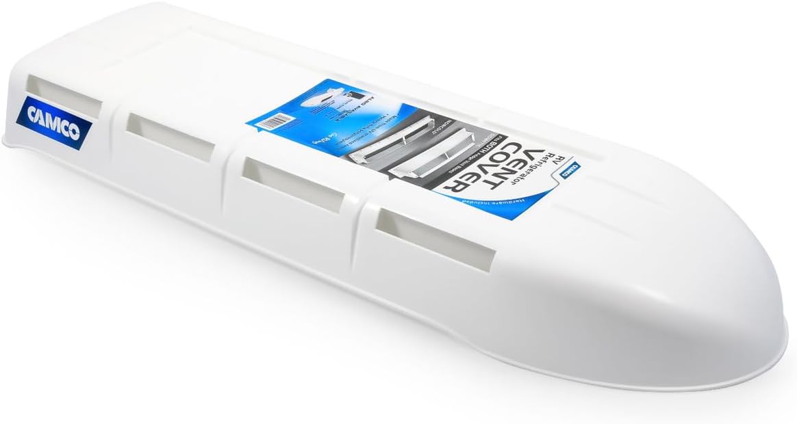 RV Refrigerator Vent Cover | Features a Streamlined Low-Profile Design, Easy Installation, a Heavy-Duty Plastic Construction, and is Compatible with Dometic and Norcold Bases (21019)