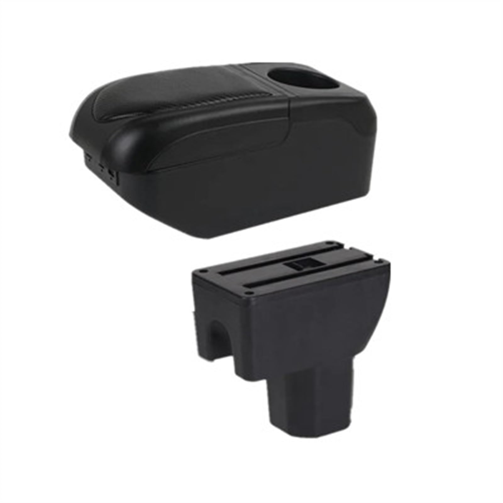 NMJLQW Storage Rack Car Armrest Box Retrofit Parts Interior Details Storage Box Simple Installation For Ignis(S1 black-black 6USB)
