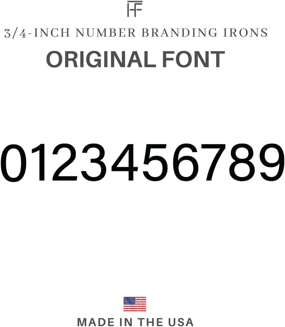 3/4" Number Mini Steel Branding Irons Kit for Hats, Wood Burning, DIY Beginner Adult Crafts Bullet Points