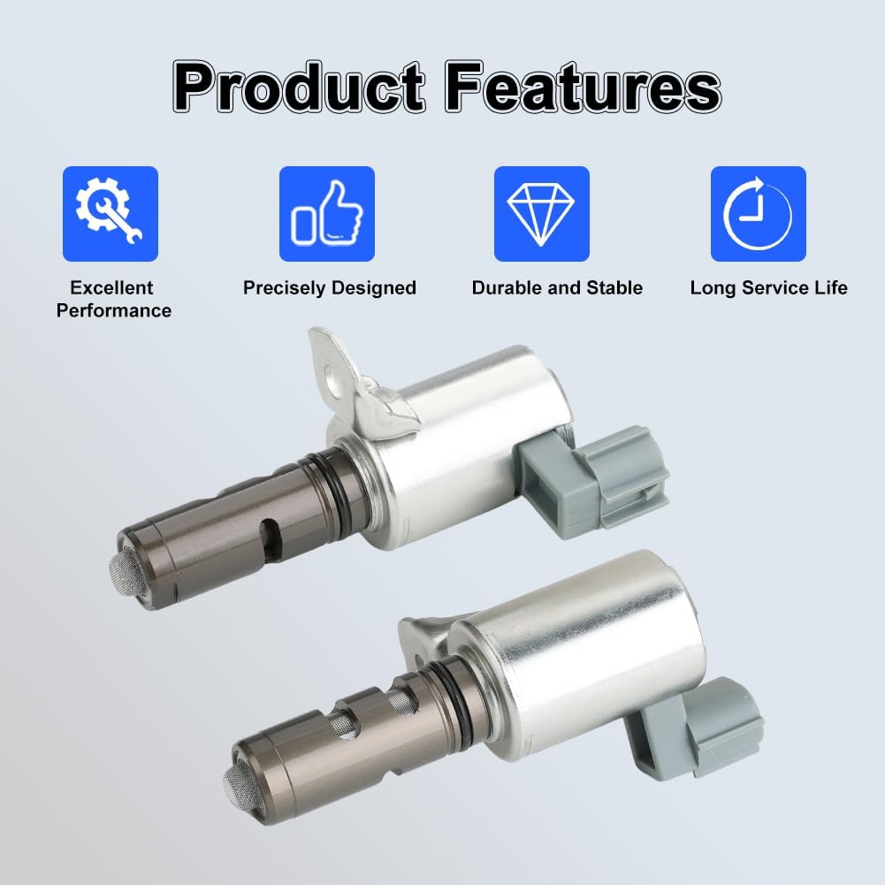 2 PCS Engine Variable Valve Timing VVT Solenoid Intake & Exhaust Replacement for 916-722 916-723 Compatible with Ford Escape Fusion Transit Connect Fiesta 2011-2020 1.5L 1.6L