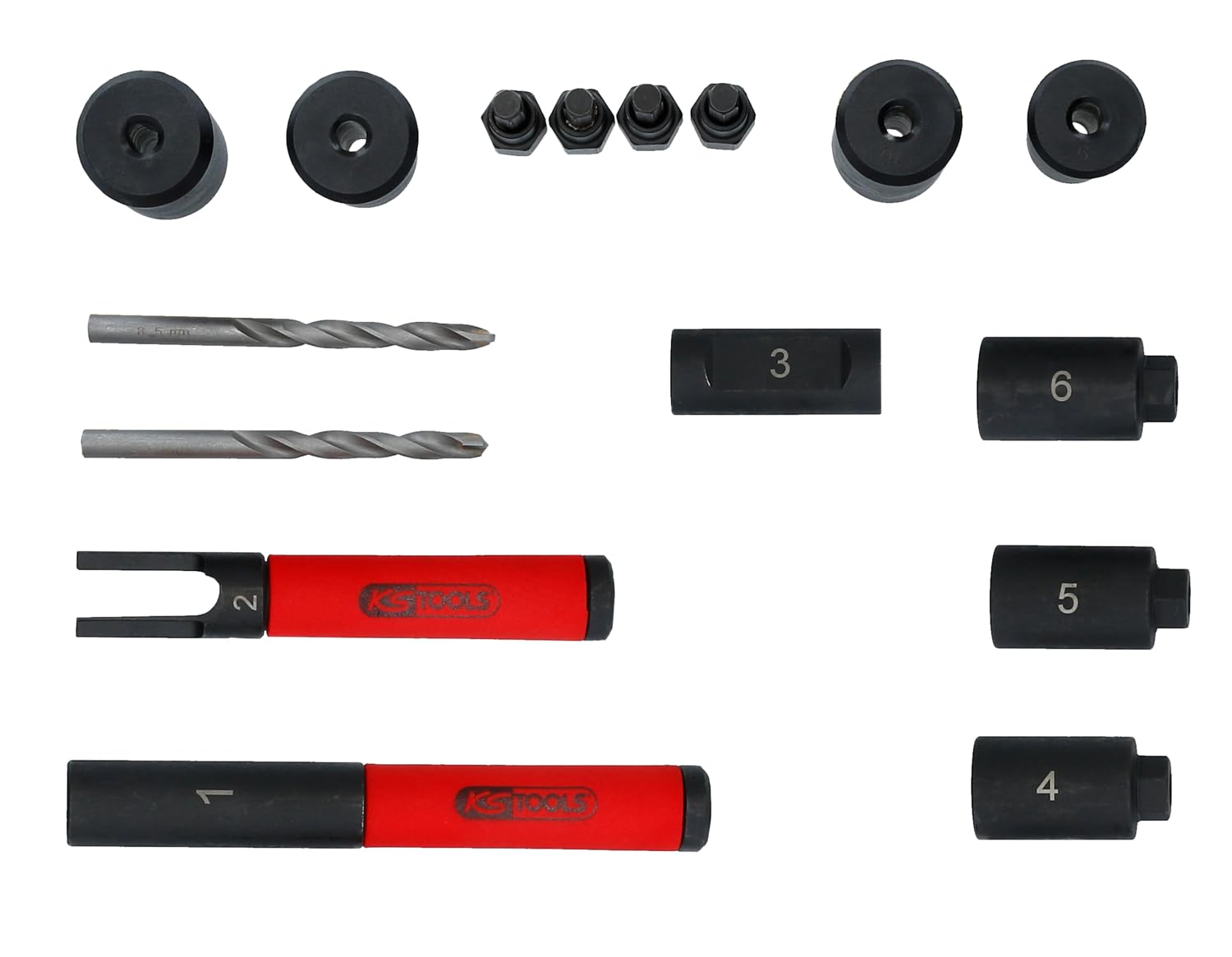 KS Tools 913.1484 Coffret d'extraction pour écrou anti-vol - 16 pièces