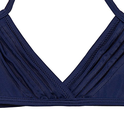 Bikini de dos piezas para niñas bañador azul oscuro juvenil 170 cm 176 cm 3