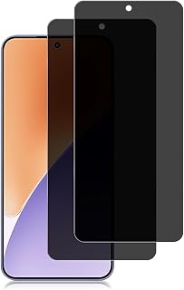 Verre Trempé Anti-Espion Compatible avec Xiaomi 15, [2 Pack] [9H Dureté] Privacy Film Protecteur Anti-Spy Protecteur D'écran Confidentialité pour Xiaomi 15