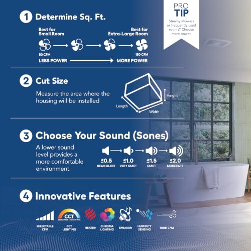 Broan-NuTone Very Quiet Ceiling Bathroom Exhaust Fan, ENERGY STAR, 110 CFM by Broan-NuTone - Image 7