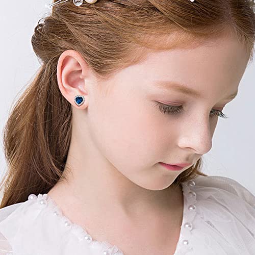 Thunaraz Hypoallergenic Birthstone Stud Earrings For Women Butterfly Flower Heart Cz Screw Back Earrings Jewelry Gift For Birthday Christmas #TOP3