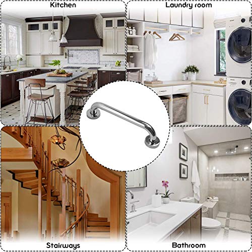 16 Inch Stainless Steel Shower Grab Bar 2 Pack, Munzong Balance Handrail Shower Bar - Bathroom, Bathtub Mounted Safety Hand Support Rail, Handicap, Elderly, Disabled, Injury, Senior Assist Bath Handle #TOP4