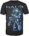 Halo Blue Soldier XBox Adult Mens T-shirt Black (Large)