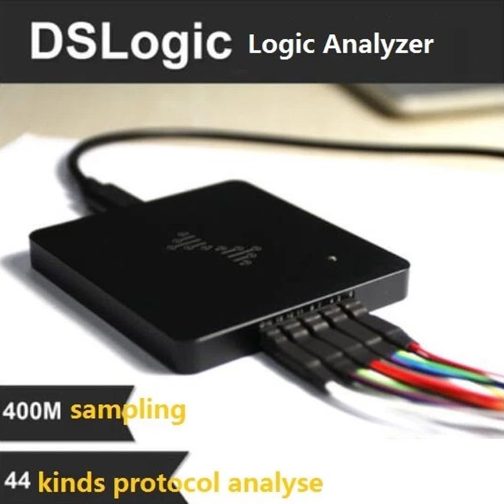 DSLogic - Analizador lógico, 100 MHz, 16 canales, USB tipo C, 16 G de profundidad, carcasa de metal para I2C para depuración UART Spi