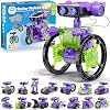 Sillbird Solar Building Robot Kit STEM Gift for Boys Aged 8-12, DIY 15-in-1 Science Educational Toys for Kids Birthday, Solar or Battery Powered Robotic Set with 212 Pieces