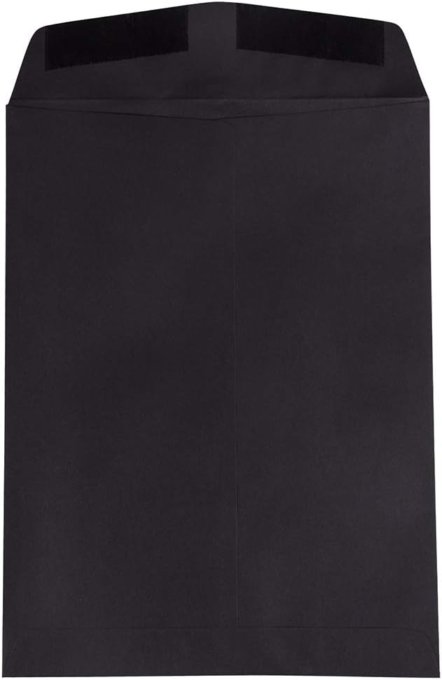 JAM PAPER 9 x 12 Open End Catalog Envelopes - Smooth Black - 50/Pack