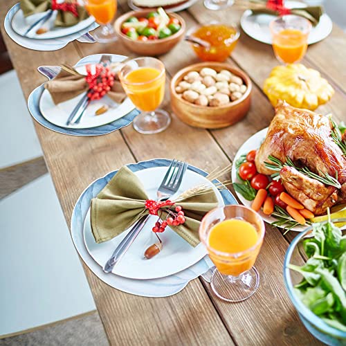 50 Pieces Disposable Pumpkin Paper Place Mats Fall Thanksgiving Placemats For Table Decoration Birthday Party Holiday Dinner Wedding Decor 13”X 13” #TOP4