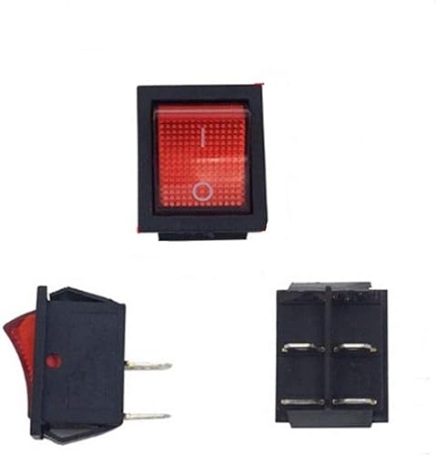 Piezas de repuesto para interruptor de encendido de automóvil eléctrico de juguete con control remoto para niños (paquete de 2, rojo, operación