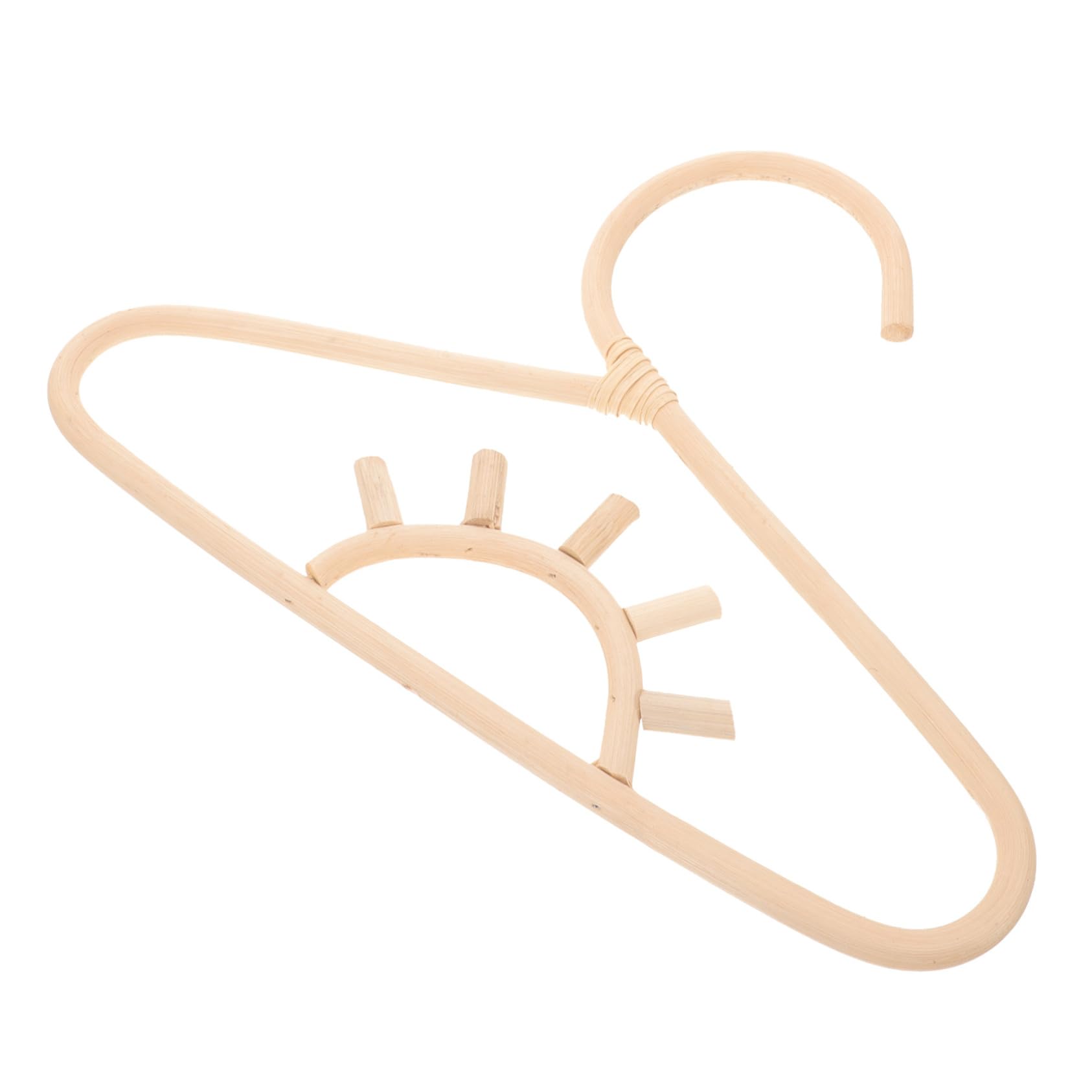 MAGICLULU 5-teiliges Rattan-kleiderbügel-Set Für Kinder Baby-kleiderbügel Kleinkind- Dekorative Für Kinderzimmer Dekorationszubehör