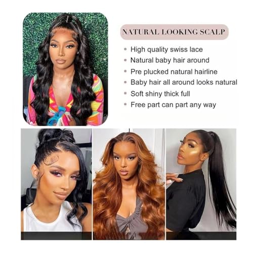 Perruque lace front wig solution sans colle cheveux humains HD - 6