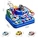 TEMI Boys Toys Car Track, Kids Race Track City Adventurous Car Toy for 3 4 5 6 7 Years Old Boys Girls - Car Toys with 3 Cars, Car Track Toys for Boys Age 3, Birthday Gifts Toys for Boys 3-5 Years Old
