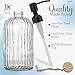 JASAI 18Oz Simple Glass Soap Dispenser with Black Rust Proof Pump,Refillable Kitchen soap Dispenser with Vertical Stripe, Bathroom Soap Dispenser for Dispense Hand soap, Dish Soap, Lotion.