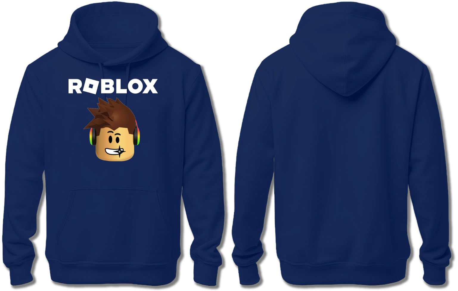 Ay Cabron™ Roblox Logo With Character Face | Online Game Gamers | Roblox Logo Characters Face Hoodie For Kids