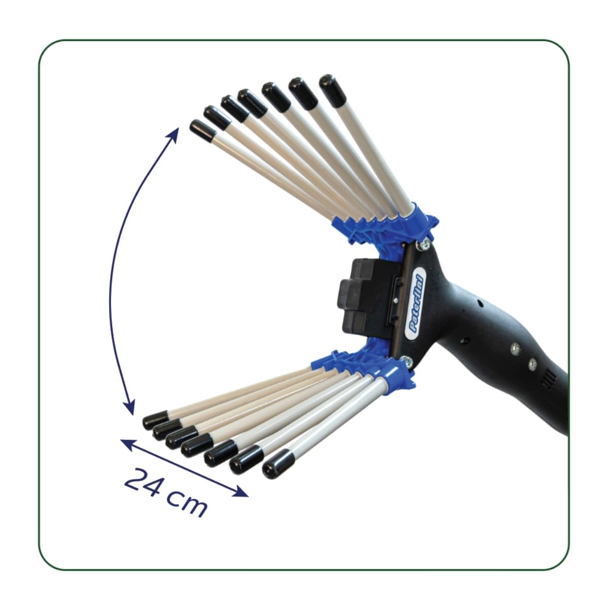 PATERLINI Abbacchiatore Elettrico Professionale per Raccolta Olive 12V - Scuotitore Raccogliolive Elettrico Leggero e Potente - Raccolta Olive Veloce (V-UP - Asta TELESCOPICA Mt.2.25-3.15)
