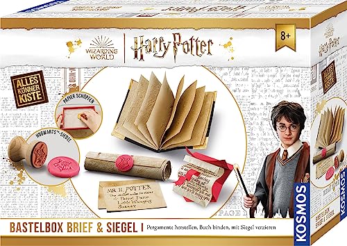 Manualidades de Harry Potter Kosmos 604639 kit con sello de Hogwarts y marco de papel