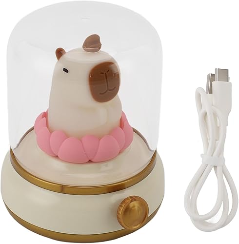 Miniatura 5 de Pissente Capybara - Luz nocturna, bonita lámpara recargable USB para habitación de niños, lámpara de mesa de brillo ajustable para dormitorio y