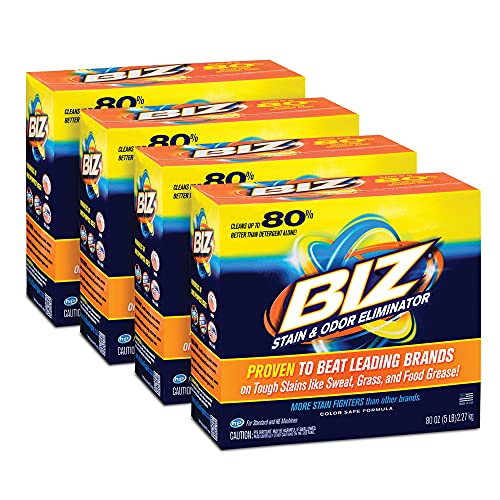 Biz Laundry Detergent Powder Booster, Stain & Odor Removal 6Pack, 50