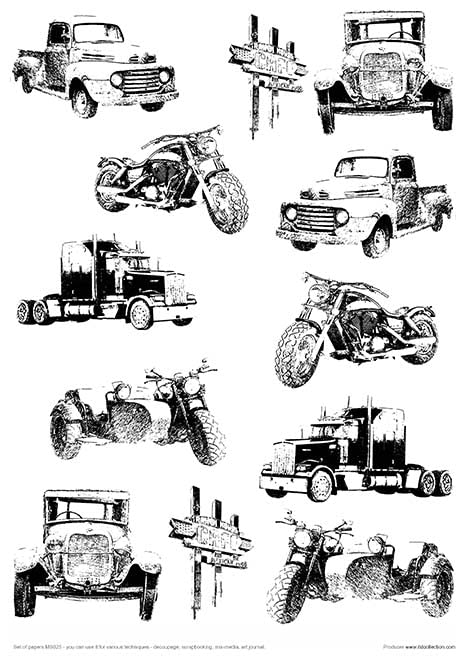 Pack Scrapbooking A4 ITD Collection set decoupage papel scrapbook MS025 6
