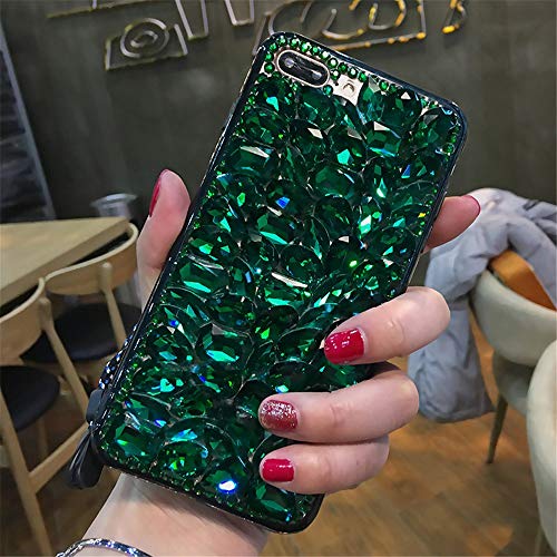 for Google Nexus 6P Case,Huawei Nexus 6P Case,3D Handmade Sparkle Stunning Stones Crystal Diamond Bling Glitter Phone Case for Google Nexus 6P 2015(A Full Green)