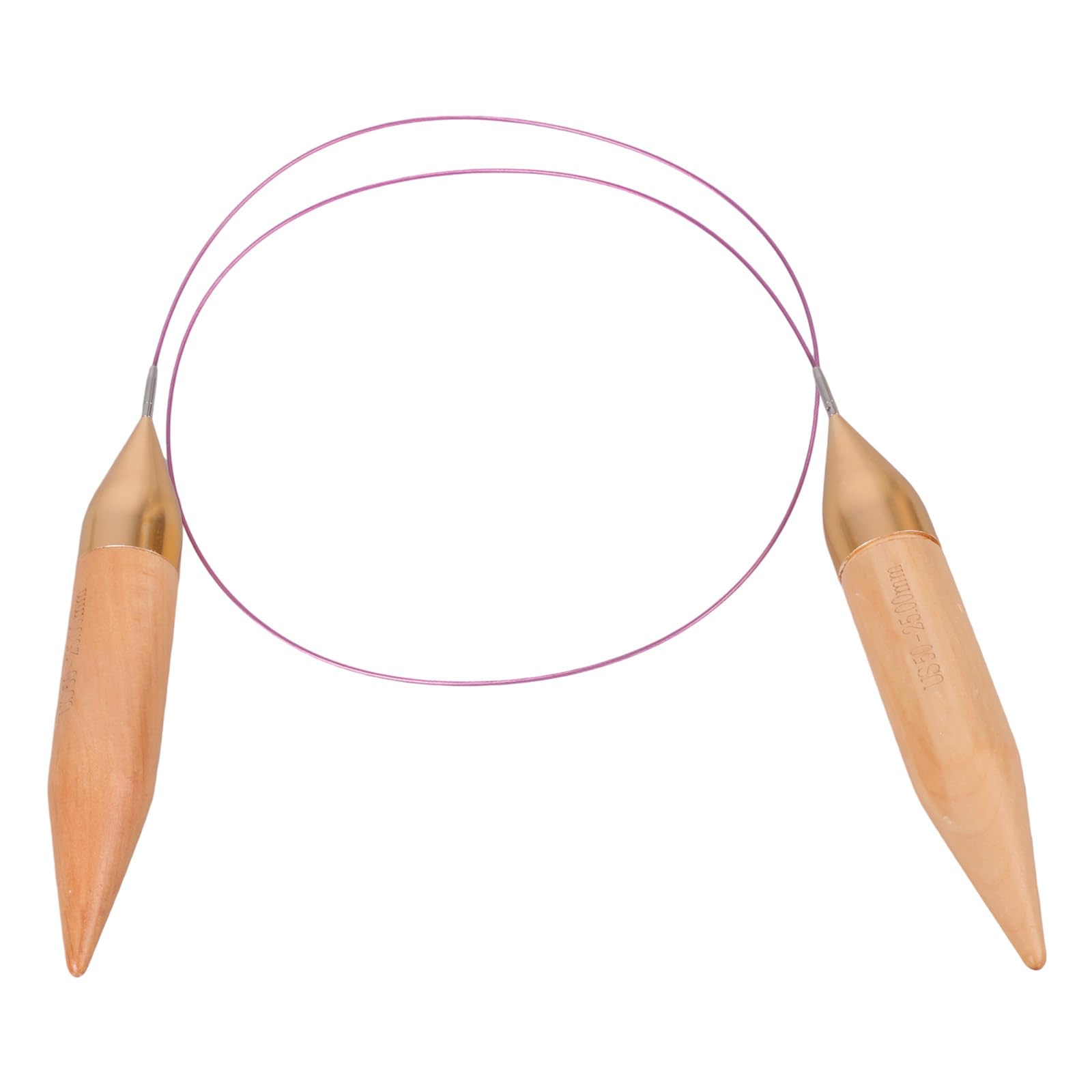 Uqezagpa 1Pair Interchangeable Circular Wood Knitting Needle Large Crochet Hook Wood Circular Knitting Needle for Craft Crochet