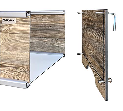 Foreman Raised Garden Bed 36”Lx12”Wx14”H Premium Hpl Plastic Wood Grain Aluminum Frame Elevated Planter Box For Backyard Patio Balcony, Amaretto #TOP4