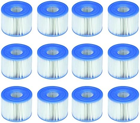 Intex 6 x 29001E B00PUZW3N2 PureSpa Type S1 Easy Set Pool Cartridges Filters | 2, 12 Count (Pack of 1), Blue