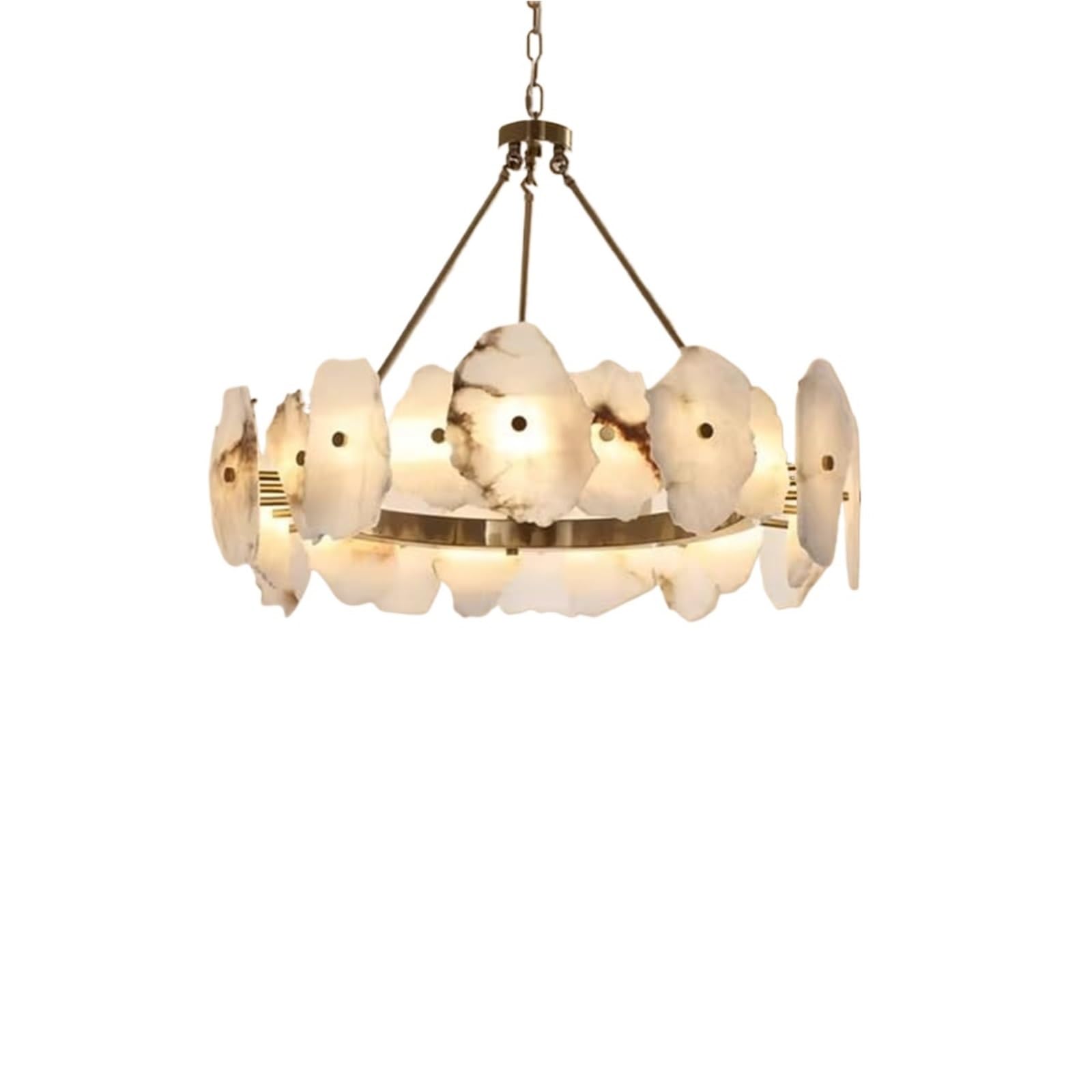FZQSXAZU Pendant Light Ceiling Shade Modern Marble Copper with Chandelier Design Decor Lustre Lamp for Dining Room Chandeliers and Stylish(Dia60 cm)