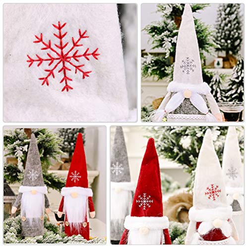 BESTOYARD 4 peças de capas de vinho de Natal Gnomo sueco para presente de vinho, acessórios de mesa