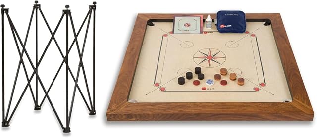 Uber Games  Championship Carrom Board Set  34x34 inch Official Size Tournament quality board Including Carrom Men, Striker & Powder  Gives the Best Playability  suitable for the very best players
