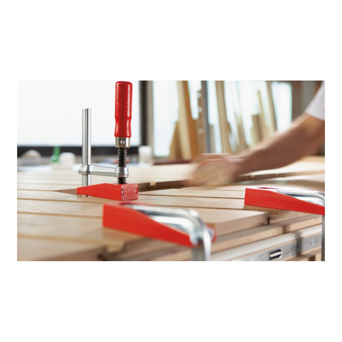 Bessey FK16-8 FK Area Pressure Clamps, Red/Grey, 160/80 mm - Image 2